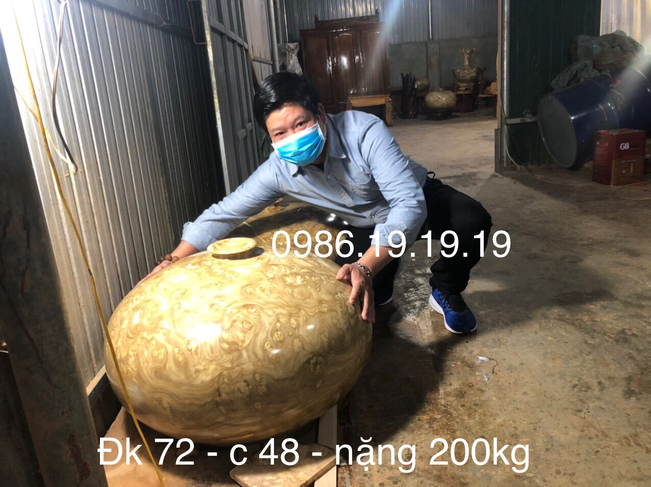 bình phú quý gỗ ngọc nghiến nặng 200kg