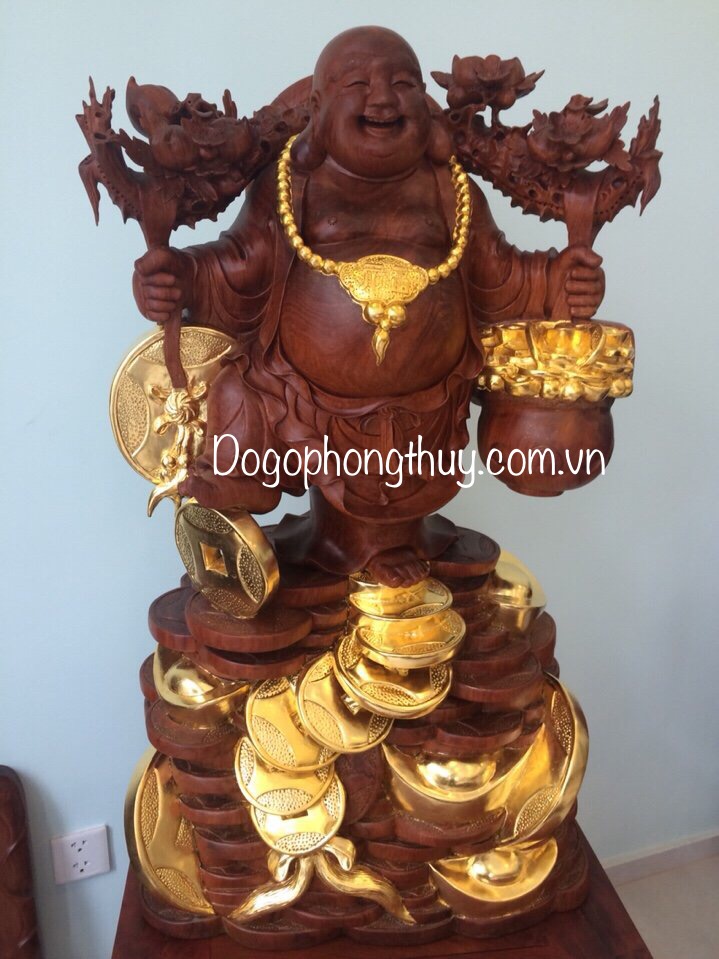tượng Phật Di lặc gỗ hương