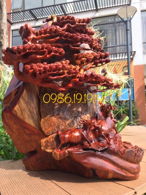 tượng dê gỗ hương